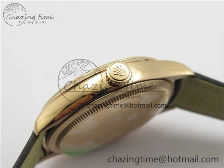Cellini RG KZF 1:1 Best Edition Black Dial on Brown Leather Strap SA3132