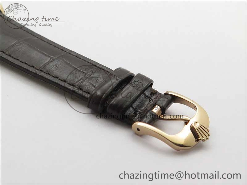 Cellini RG KZF 1:1 Best Edition White Dial Roman Markers on Brown Leather Strap SA3132