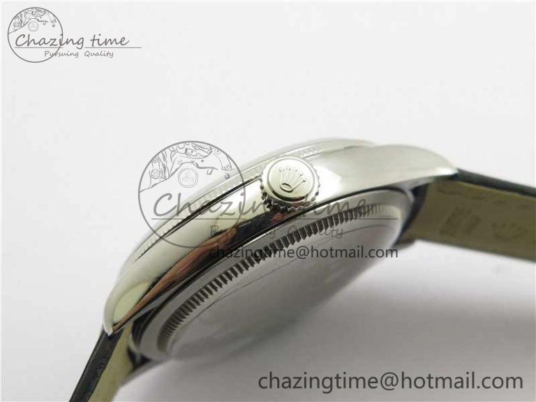 Cellini SS KZF 1:1 Best Edition White Dial Roman Markers on Black Leather Strap SA3132