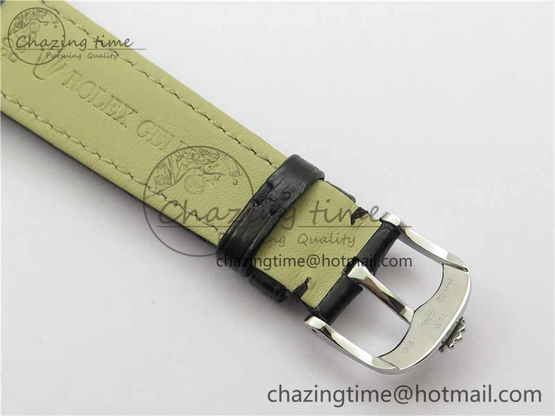 Cellini SS KZF 1:1 Best Edition White Dial Roman Markers on Black Leather Strap SA3132