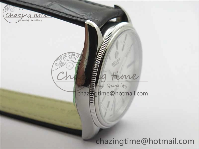 Cellini SS KZF 1:1 Best Edition White Dial Roman Markers on Black Leather Strap SA3132