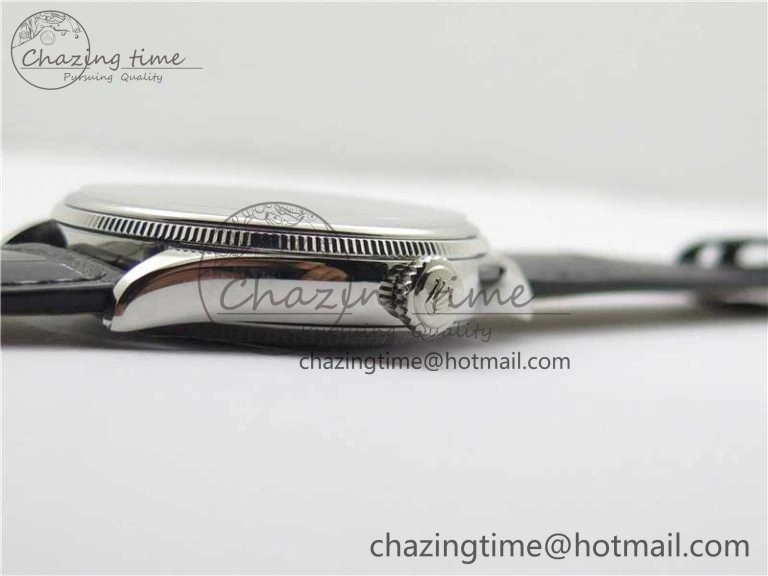 Cellini SS KZF 1:1 Best Edition White Dial Roman Markers on Black Leather Strap SA3132