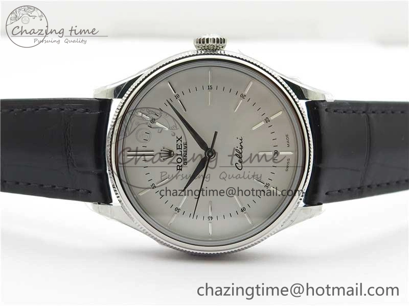 Cellini SS KZF 1:1 Best Edition White Dial Stick Markers on Black Leather Strap SA3132