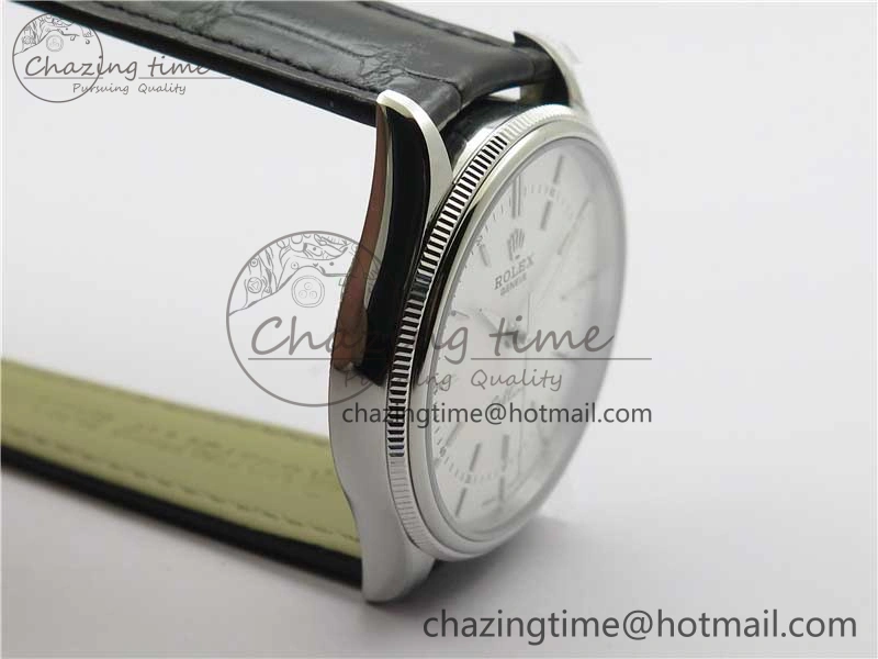 Cellini SS KZF 1:1 Best Edition White Dial Stick Markers on Black Leather Strap SA3132