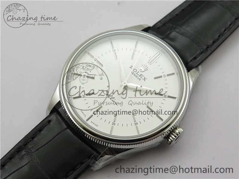 Cellini SS KZF 1:1 Best Edition White Dial Stick Markers on Black Leather Strap SA3132