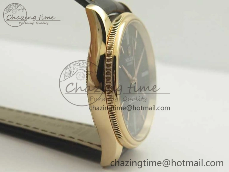Cellini Time 50509 RG MKF Best Edition Black Dial Roman Marker on Brown Leather Strap A3132 V4