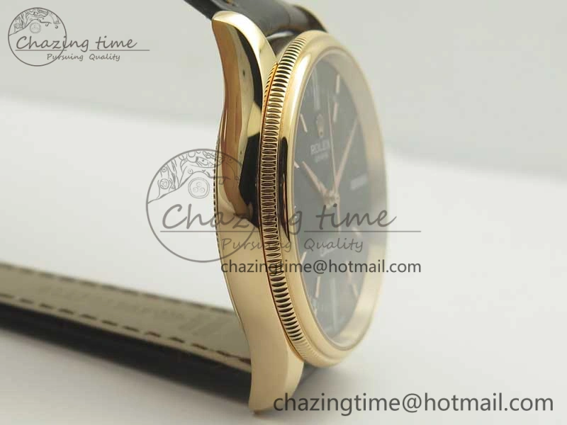 Cellini Time 50509 RG MKF Best Edition Black Dial Roman Marker on Brown Leather Strap A3132 V4