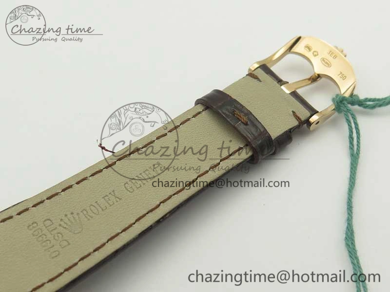 Cellini Time 50509 RG MKF Best Edition Black Dial Roman Marker on Brown Leather Strap A3132 V4