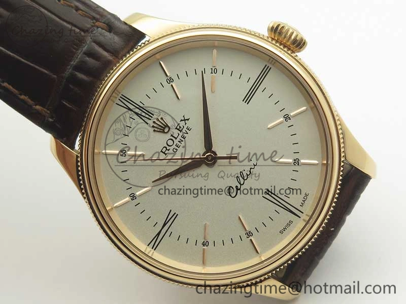 Cellini Time 50509 RG MKF Best Edition White Dial Roman Marker on Brown Leather Strap A3132 V4