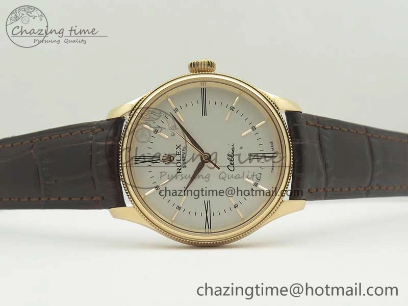 Cellini Time 50509 RG MKF Best Edition White Dial Roman Marker on Brown Leather Strap A3132 V4