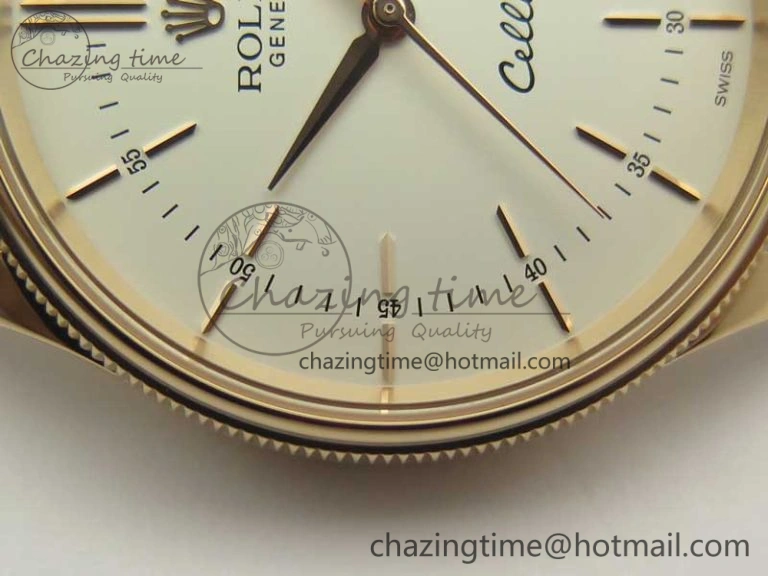 Cellini Time 50509 RG MKF Best Edition White Dial Sticks Marker on Brown Leather Strap A3132 V4