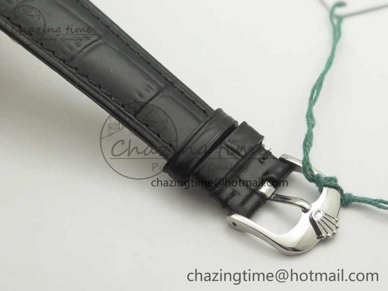 Cellini Time 50509 SS MKF Best Edition Black Dial Roman Marker on Black Leather Strap A3132 V4