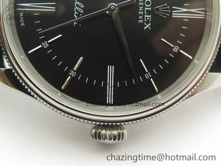 Cellini Time 50509 SS MKF Best Edition Black Dial Roman Marker on Black Leather Strap A3132 V4