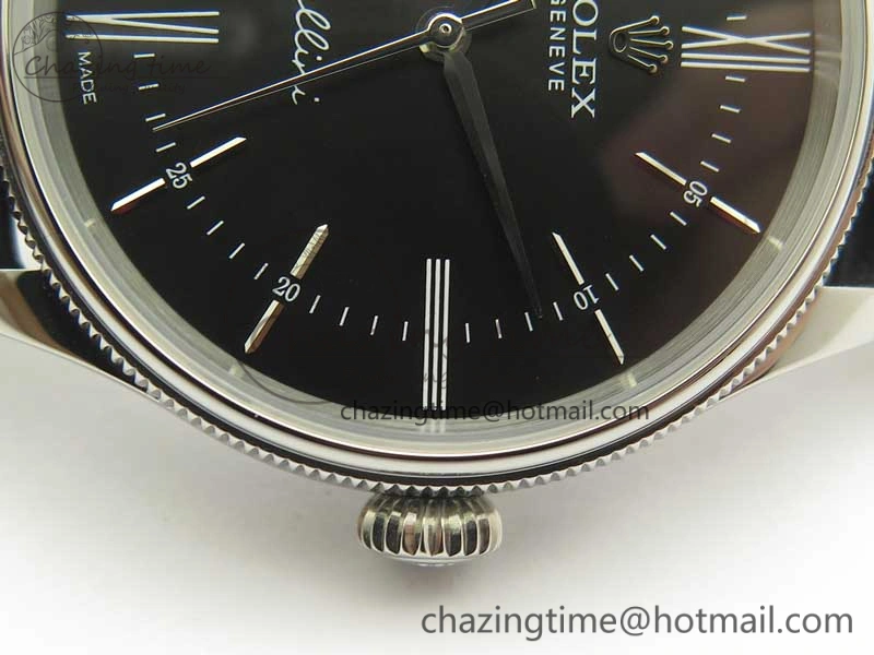 Cellini Time 50509 SS MKF Best Edition Black Dial Roman Marker on Black Leather Strap A3132 V4