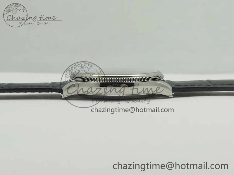 Cellini Time 50509 SS MKF Best Edition Black Dial Roman Marker on Black Leather Strap A3132 V4
