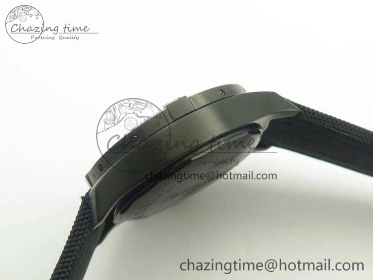 Challenger Chronograph DLC Black Dial On Nylon Strap A7750