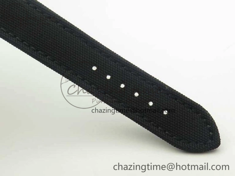 Challenger Chronograph DLC Black Dial On Nylon Strap A7750
