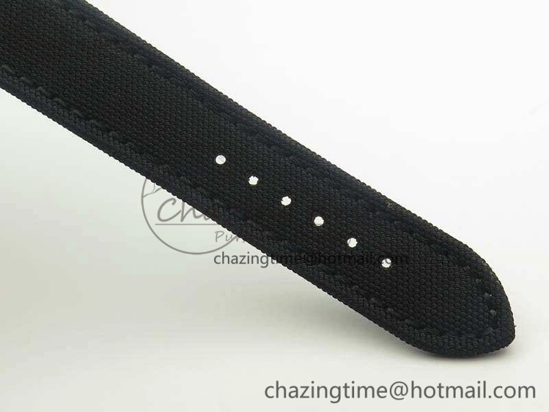 Challenger Chronograph DLC Black Dial On Nylon Strap A7750