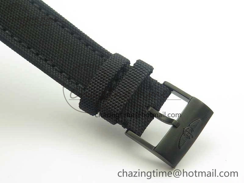 Challenger Chronograph DLC Black Dial On Nylon Strap A7750