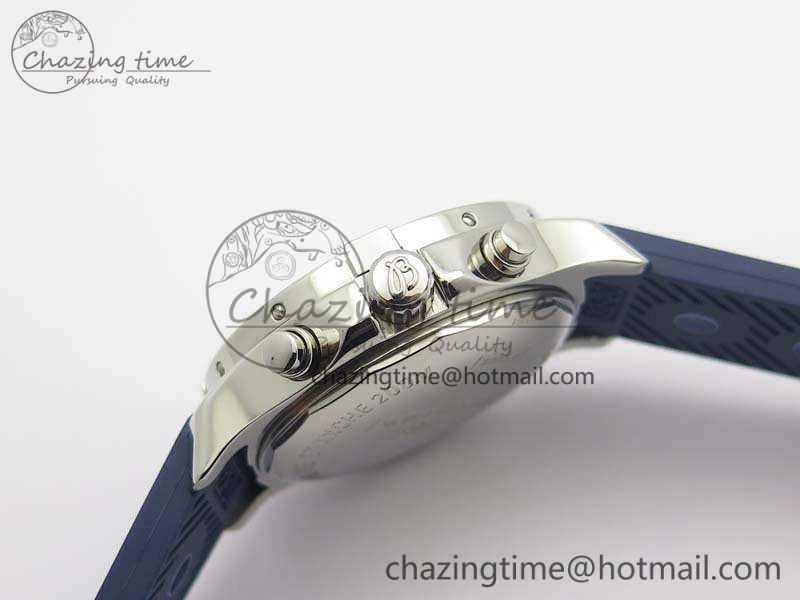 Challenger Chronograph SS Blue Dial On Rubber Strap A7750 (Free Rubber Strap)