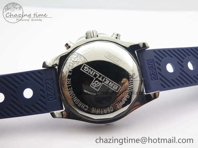Challenger Chronograph SS Blue Dial On Rubber Strap A7750 (Free Rubber Strap)