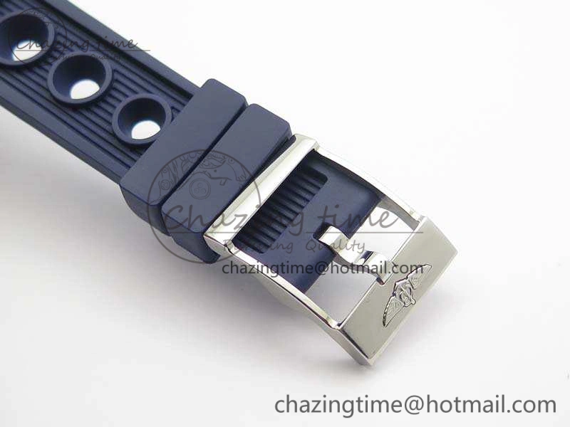 Challenger Chronograph SS Blue Dial On Rubber Strap A7750 (Free Rubber Strap)