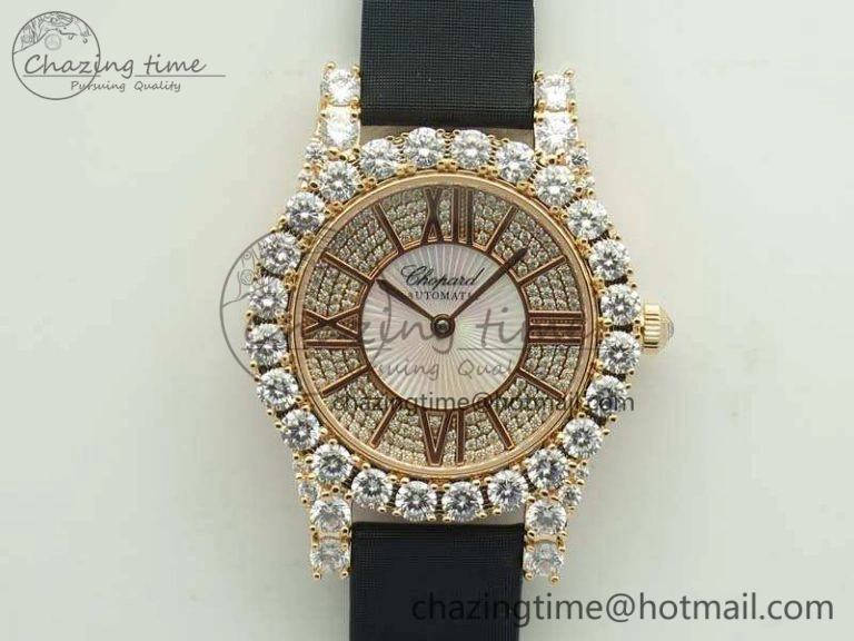 Chopard 139419 Diamonds Ladies RG White MOP Diamond Dial Miyota 9015