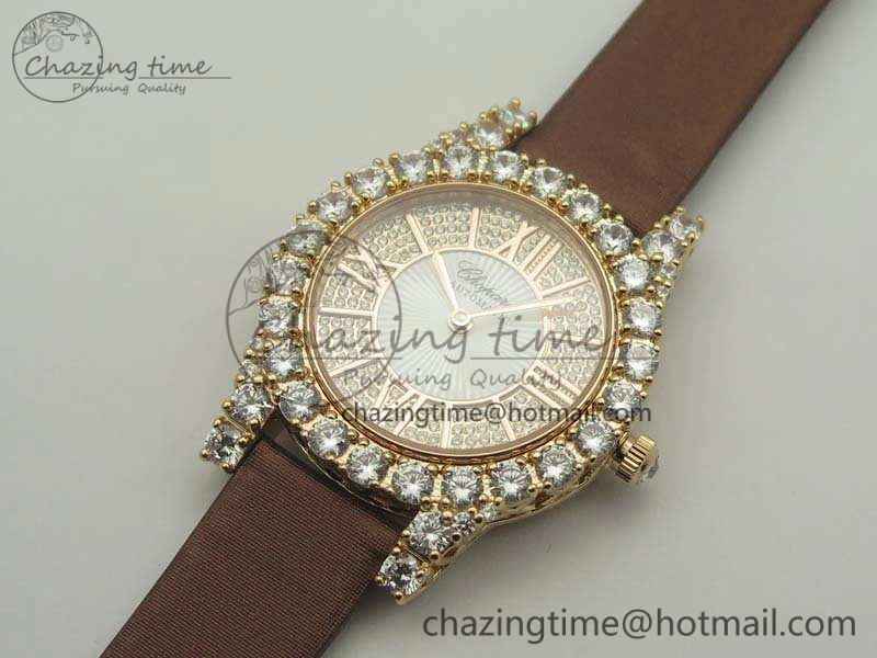 Chopard 139419 Diamonds Ladies RG White MOP Diamond Dial Miyota 9015