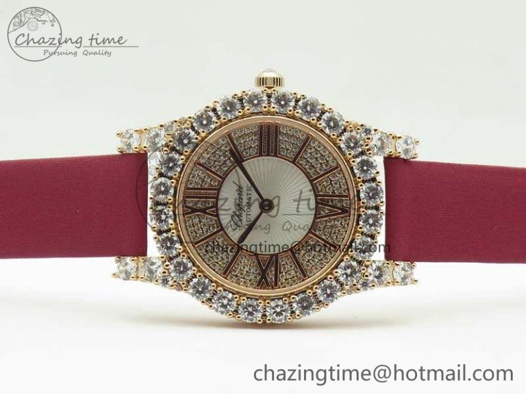 Chopard 139419 Diamonds Ladies RG White MOP Diamond Dial Miyota 9015