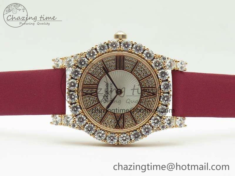 Chopard 139419 Diamonds Ladies RG White MOP Diamond Dial Miyota 9015