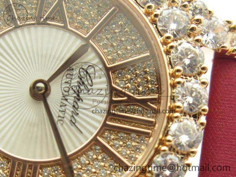 Chopard 139419 Diamonds Ladies RG White MOP Diamond Dial Miyota 9015