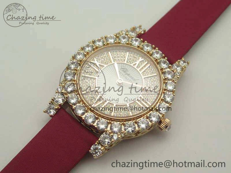Chopard 139419 Diamonds Ladies RG White MOP Diamond Dial Miyota 9015
