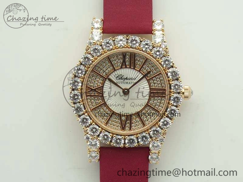 Chopard 139419 Diamonds Ladies RG White MOP Diamond Dial Miyota 9015