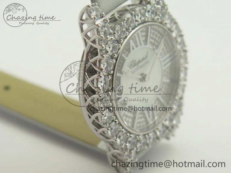 Chopard 139419 Diamonds Ladies SS White MOP Diamond Dial Miyota 9015