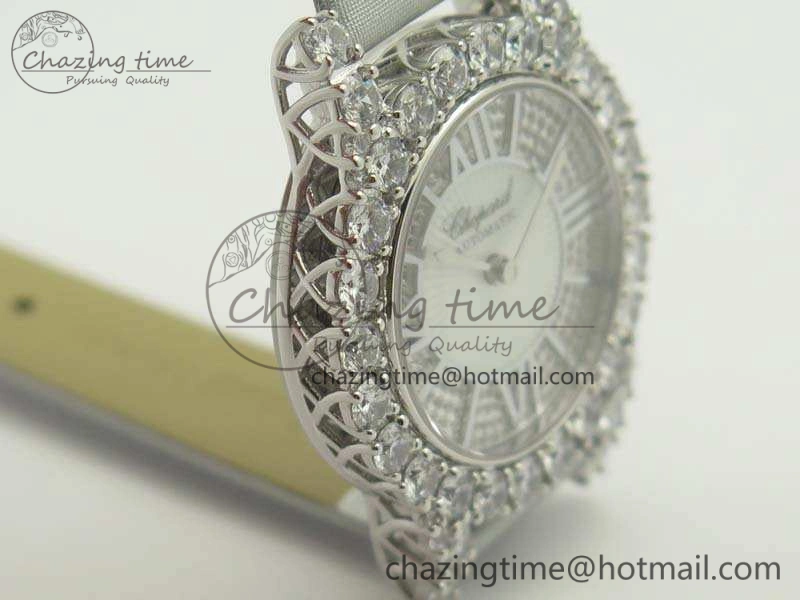 Chopard 139419 Diamonds Ladies SS White MOP Diamond Dial Miyota 9015