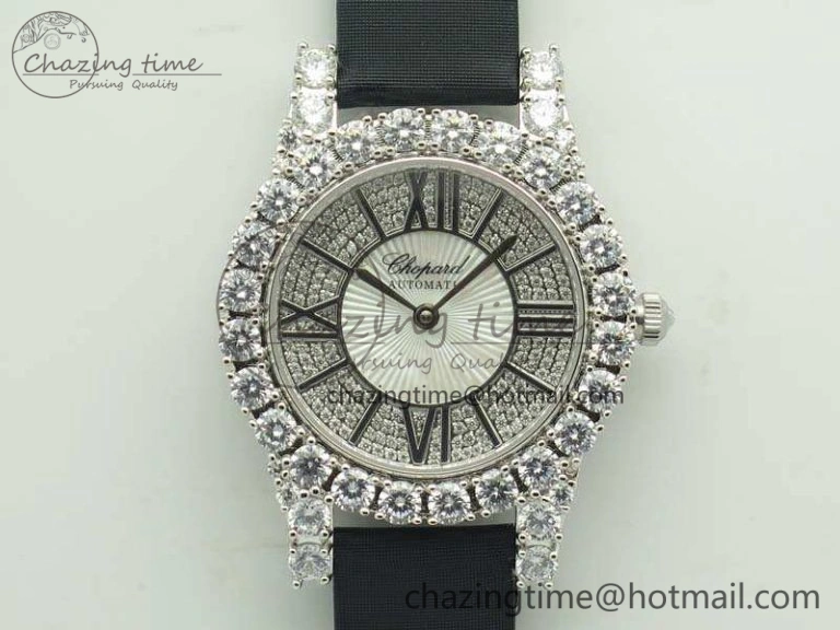 Chopard 139419 Diamonds Ladies SS White MOP Diamond Dial Miyota 9015