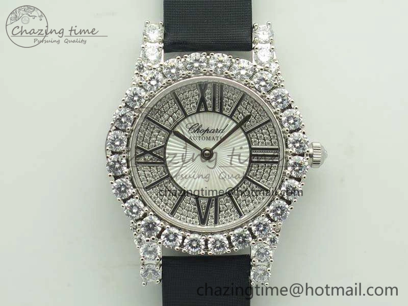 Chopard 139419 Diamonds Ladies SS White MOP Diamond Dial Miyota 9015