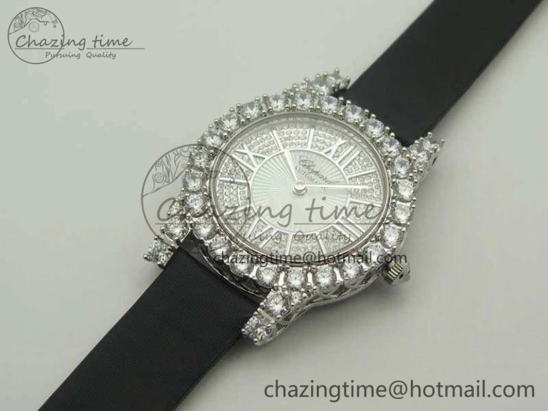 Chopard 139419 Diamonds Ladies SS White MOP Diamond Dial Miyota 9015