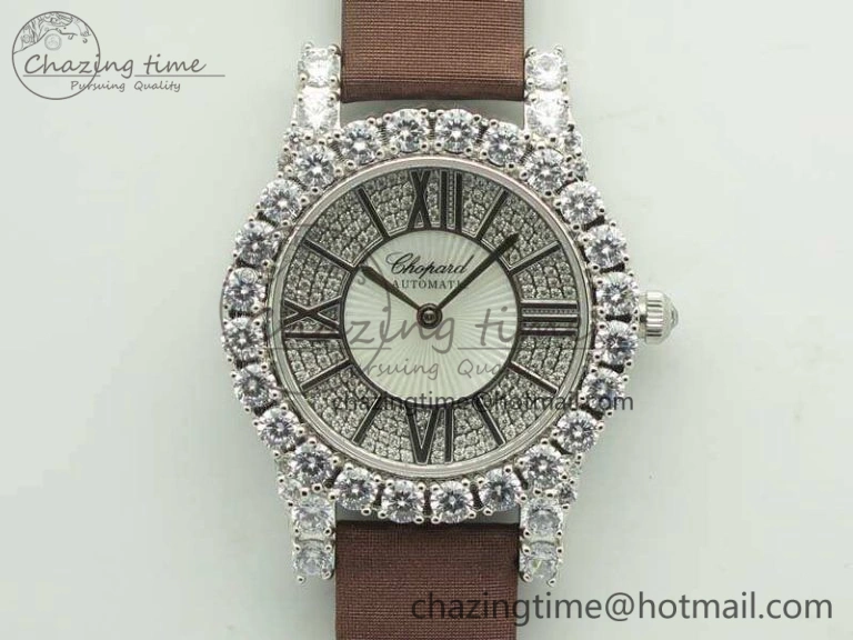 Chopard 139419 Diamonds Ladies SS White MOP Diamond Dial Miyota 9015