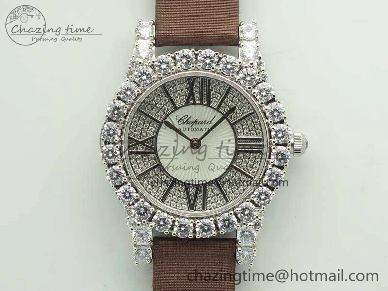 Chopard 139419 Diamonds Ladies SS White MOP Diamond Dial Miyota 9015