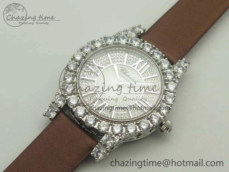 Chopard 139419 Diamonds Ladies SS White MOP Diamond Dial Miyota 9015