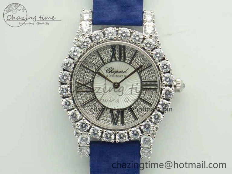 Chopard 139419 Diamonds Ladies SS White MOP Diamond Dial Miyota 9015