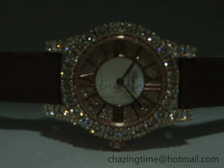Chopard 139419 Diamonds Ladies SS White MOP Diamond Dial Miyota 9015