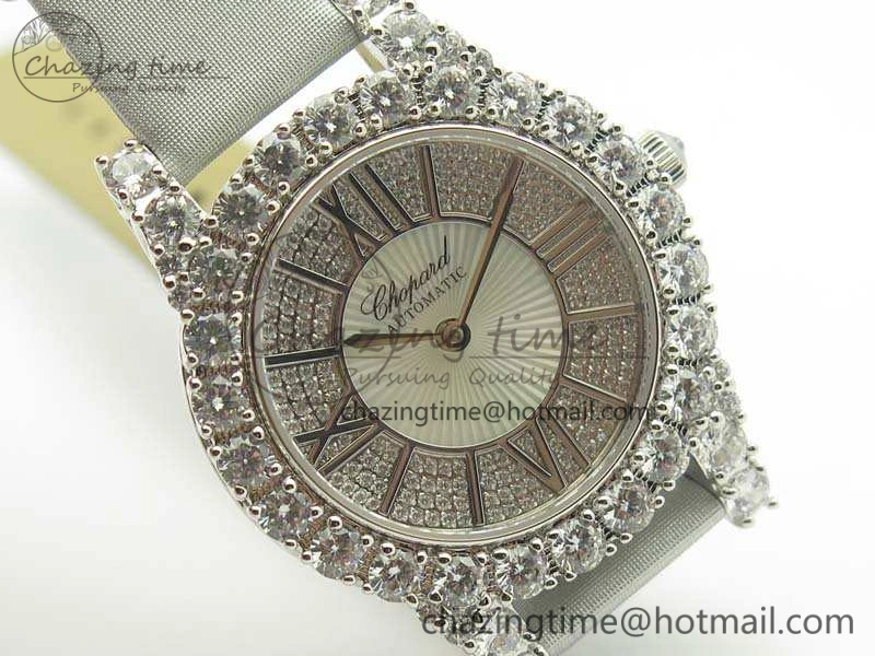 Chopard 139419 Diamonds Ladies SS White MOP Diamond Dial Miyota 9015
