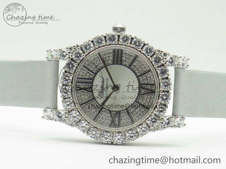 Chopard 139419 Diamonds Ladies SS White MOP Diamond Dial Miyota 9015
