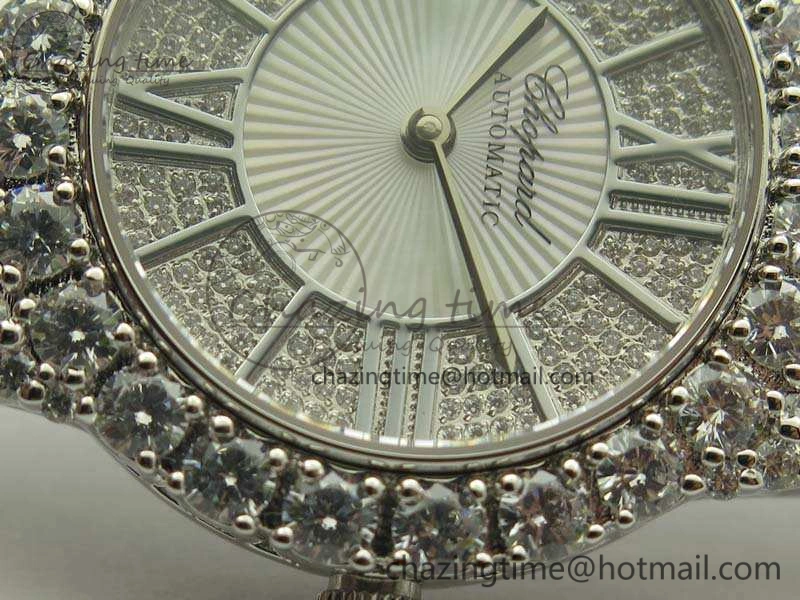 Chopard 139419 Diamonds Ladies SS White MOP Diamond Dial Miyota 9015