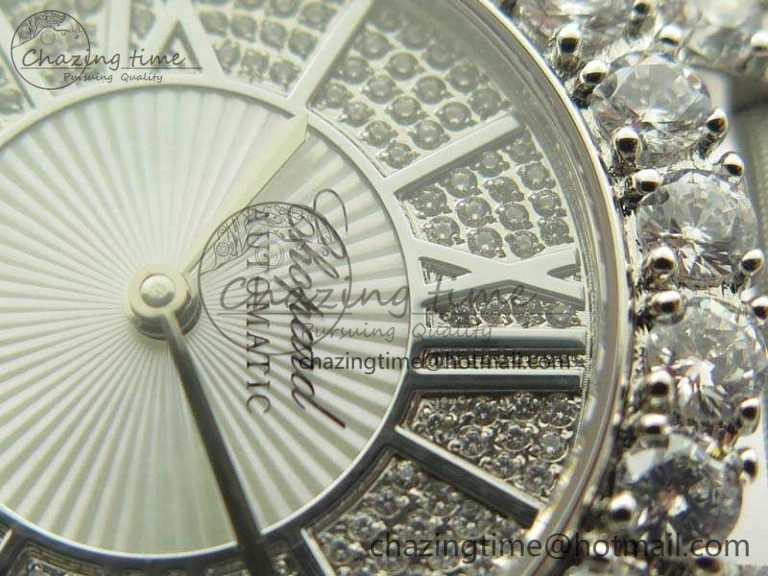 Chopard 139419 Diamonds Ladies SS White MOP Diamond Dial Miyota 9015