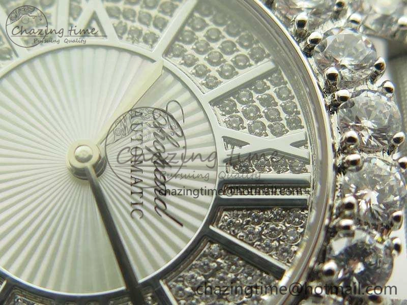 Chopard 139419 Diamonds Ladies SS White MOP Diamond Dial Miyota 9015