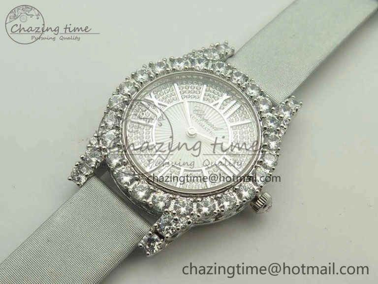Chopard 139419 Diamonds Ladies SS White MOP Diamond Dial Miyota 9015