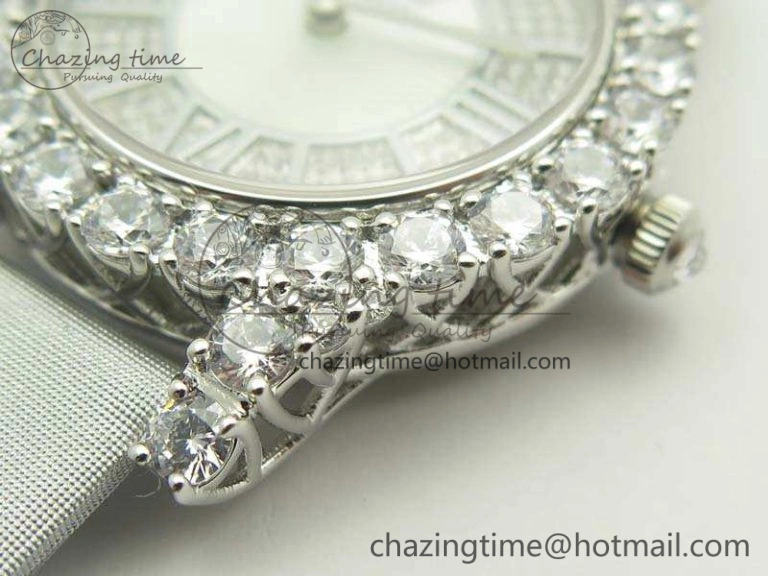 Chopard 139419 Diamonds Ladies SS White MOP Diamond Dial Miyota 9015
